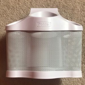 White hair styling tool holder